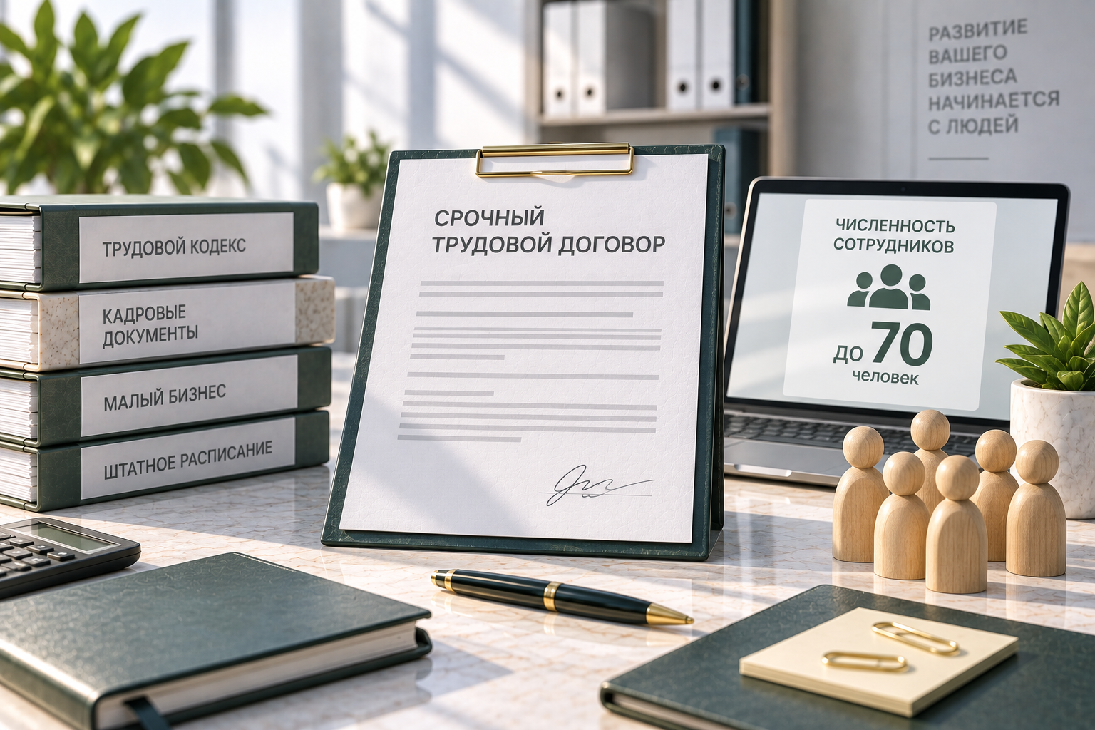Срочный трудовой договор для малого бизнеса: новые правила при численности до 70 человек 