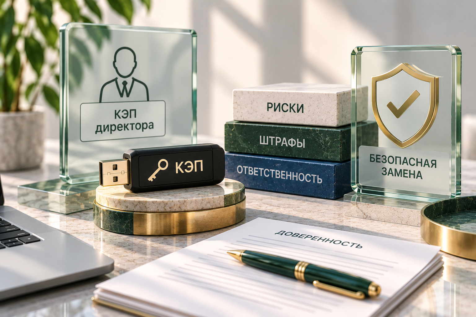 КЭП директора у бухгалтера: риски и безопасная замена