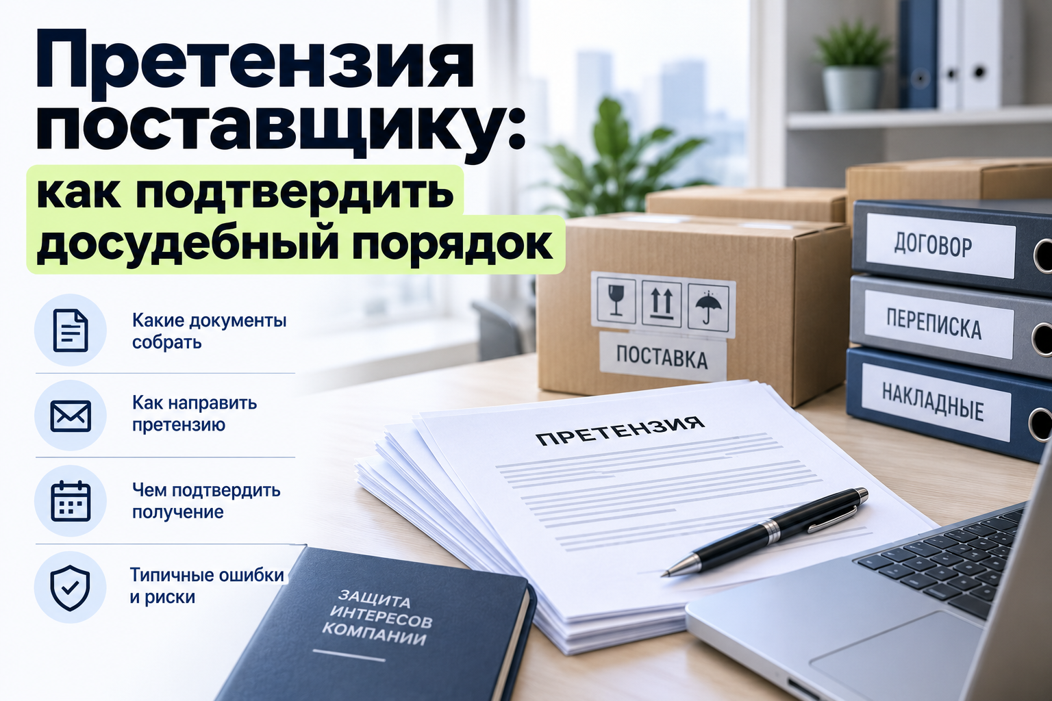 Претензия поставщику: как подтвердить досудебный порядок