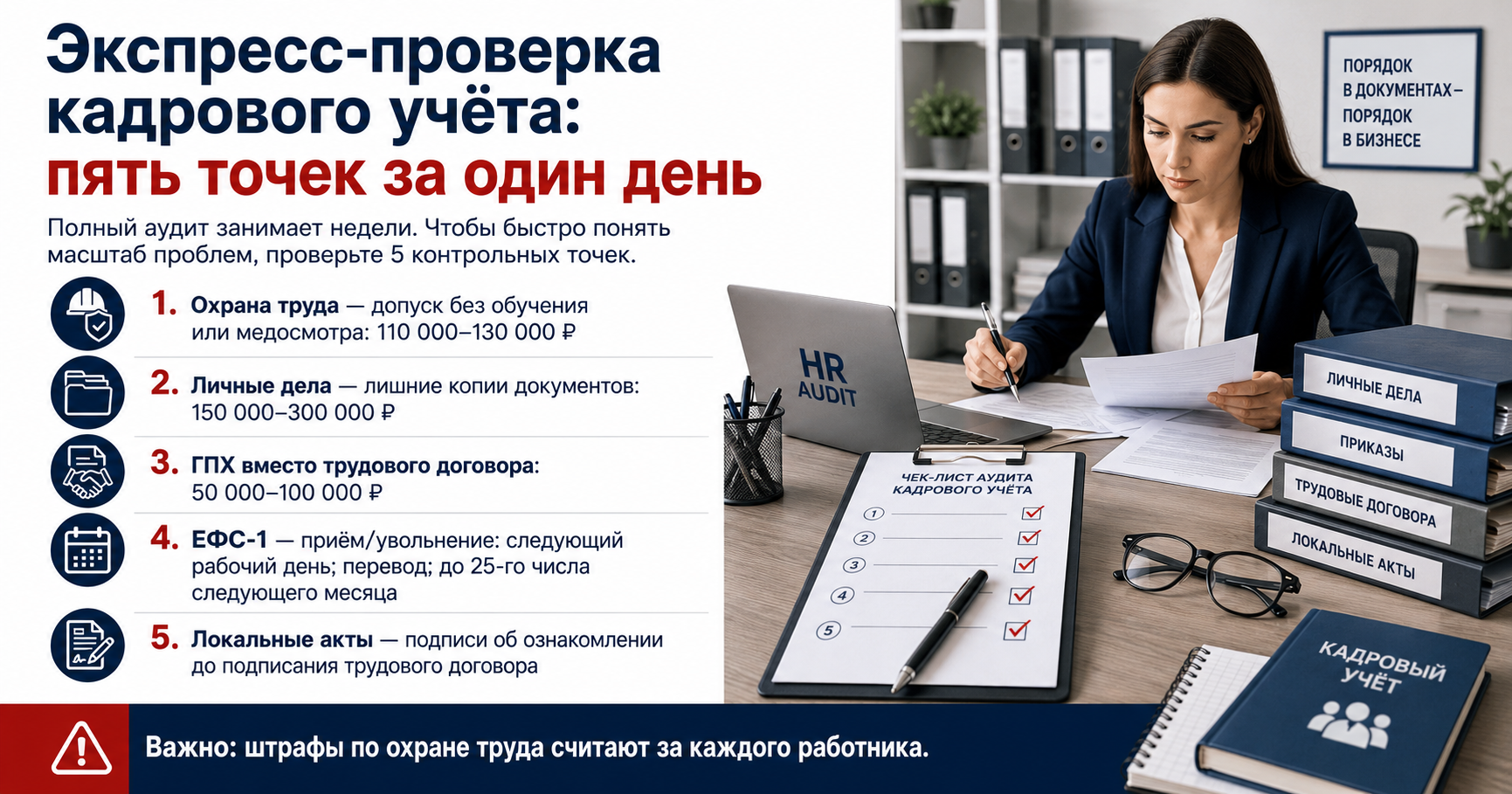 Как быстро понять, есть ли грубые ошибки в кадровом учёте