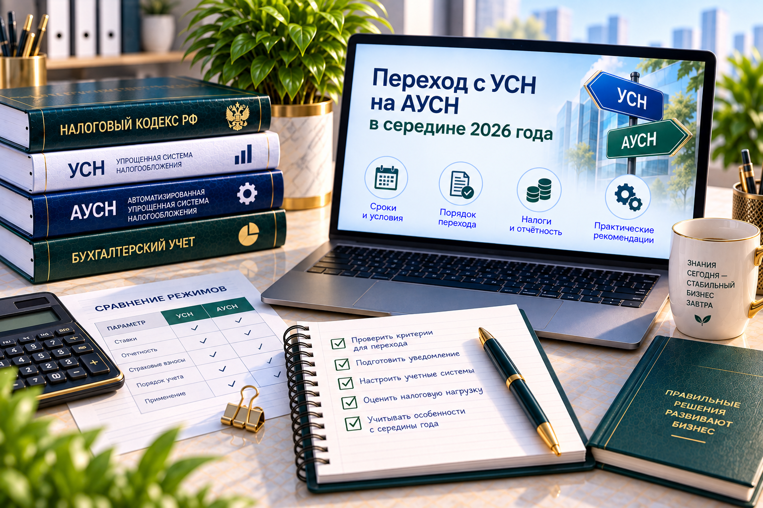 Переход с УСН на АУСН в середине 2026 года