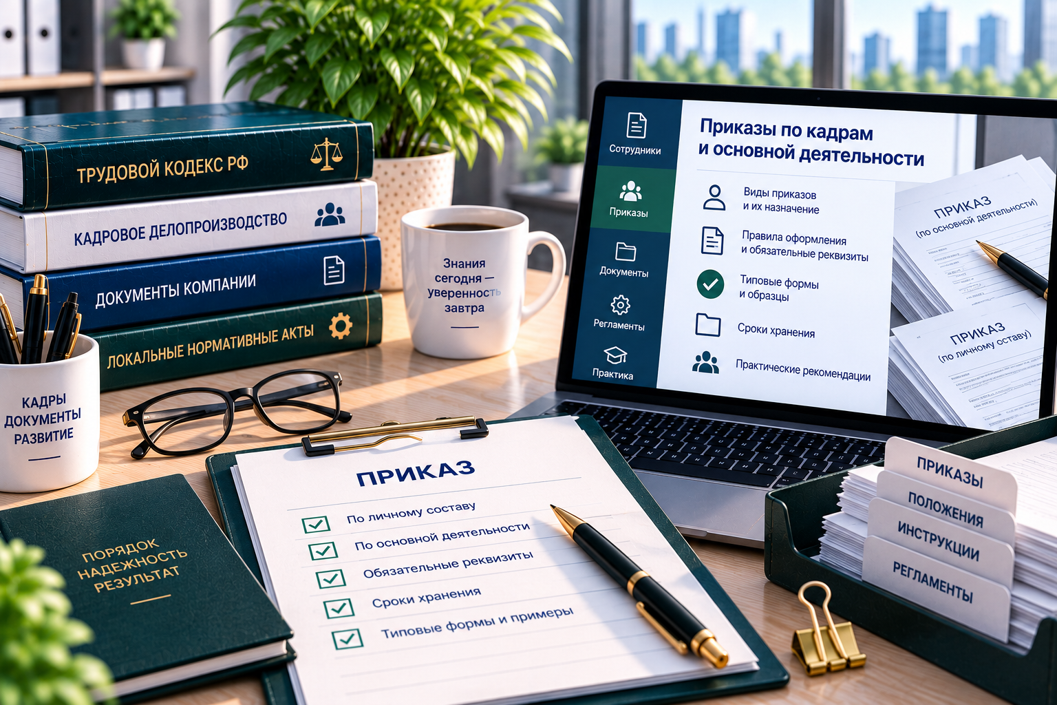 Приказы по кадрам и основной деятельности в компании