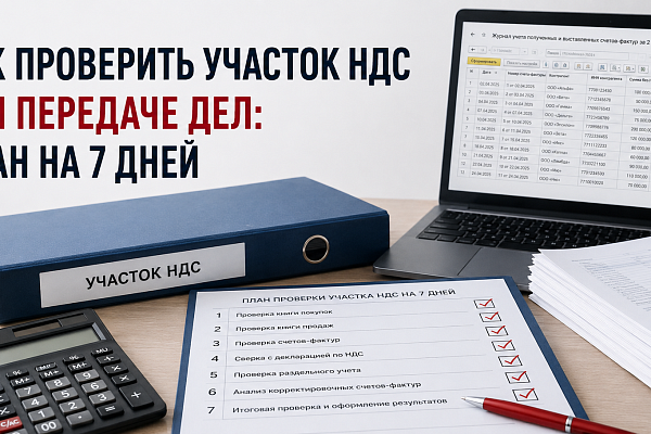 Как проверить участок НДС при передаче дел: план на 7 дней