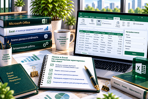 Лайфхак для Excel. Как настроить поиск по нескольким критериям и сэкономить уйму времени