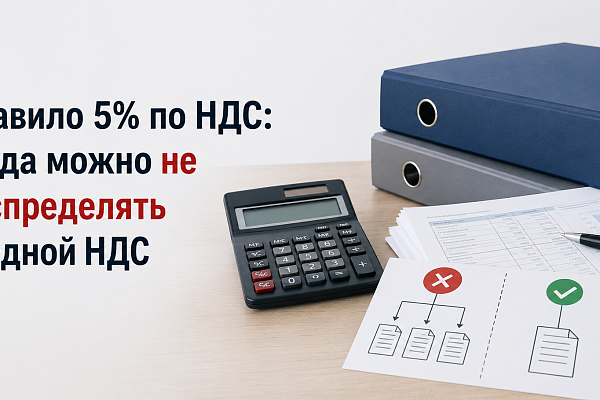 Правило 5% по НДС: когда можно не распределять входной НДС 