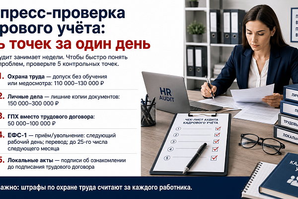 Как быстро понять, есть ли грубые ошибки в кадровом учёте