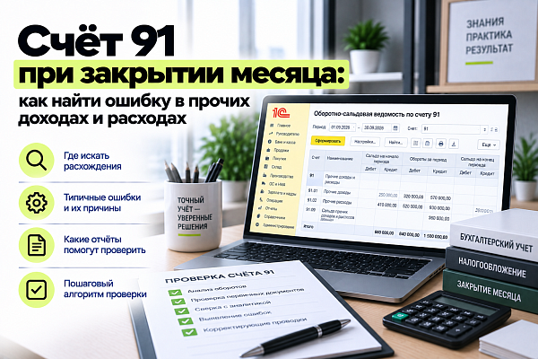 Счёт 91: контроль прочих доходов и расходов