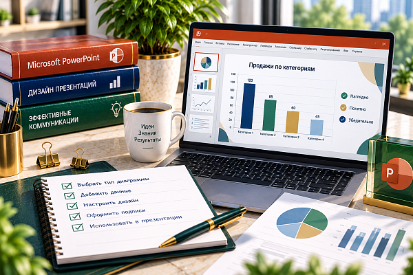 Диаграмма в PowerPoint. Создаём на примере