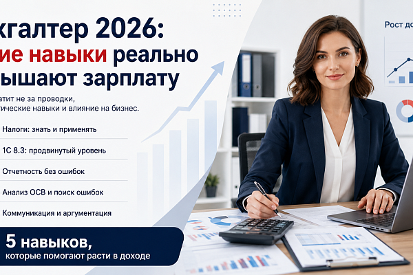 Навыки бухгалтера 2026: что нужно знать, чтобы зарабатывать больше
