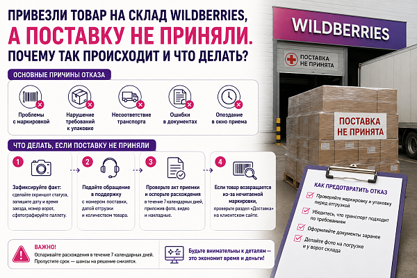 Wildberries не принял поставку: причины, ошибки и действия менеджера