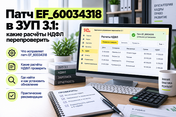Патч EF_60034318 в ЗУП: проверка НДФЛ