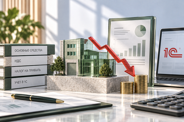 Продажа основного средства с убытком: НДС, налог на прибыль и учет в 1С 